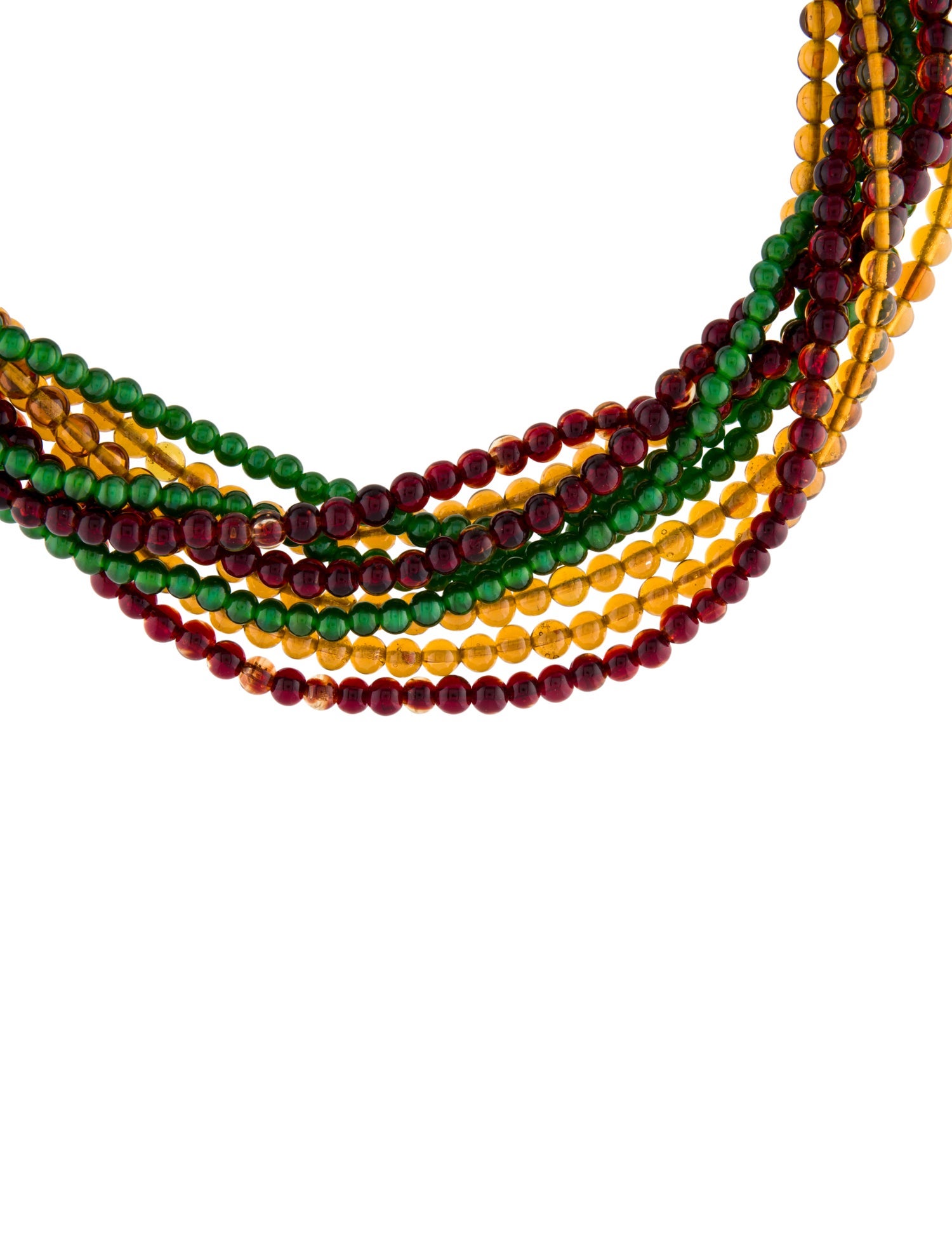 Chanel Vintage Gripoix Bead Multistrand Necklace