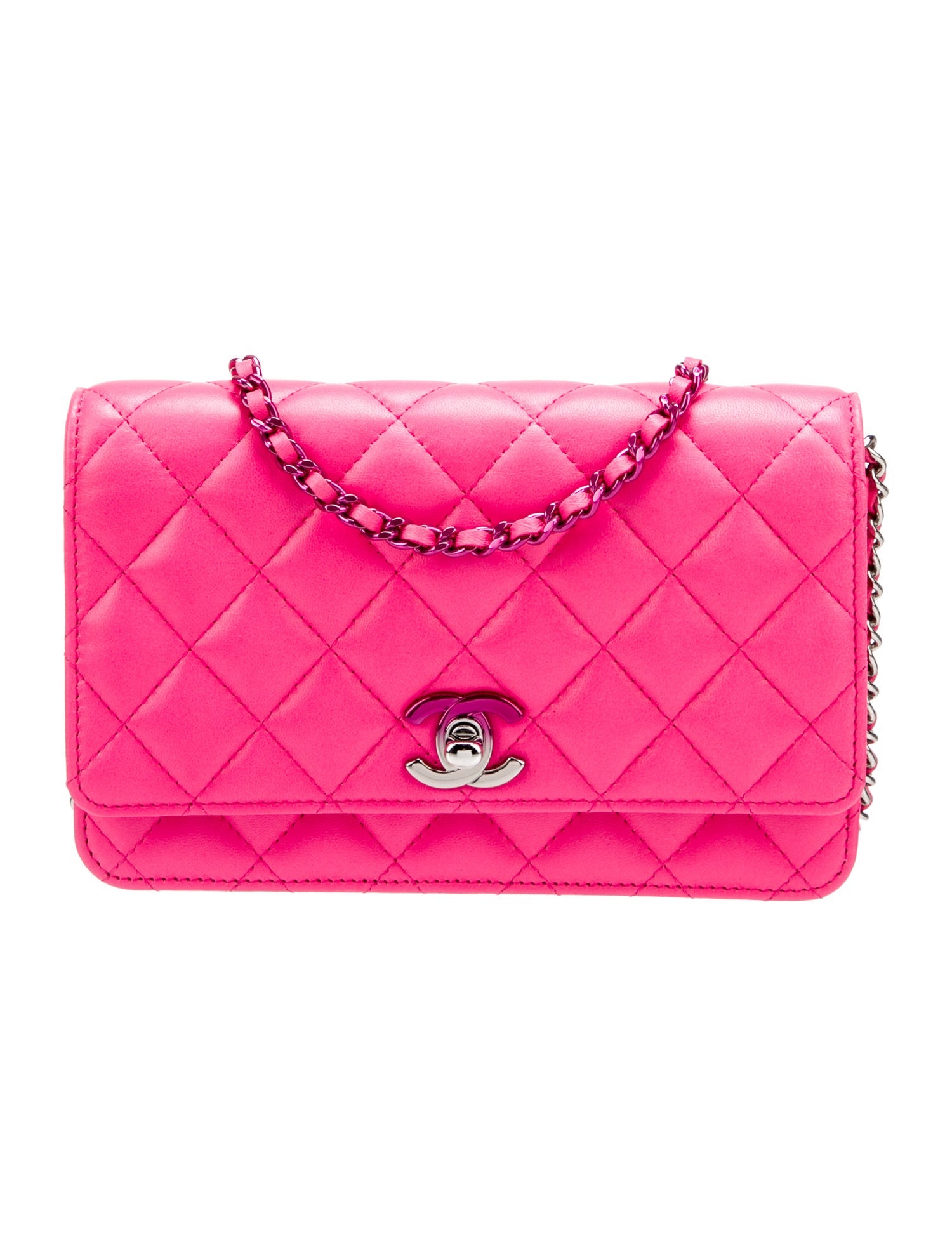 Chanel 2024 Classic Wallet on Chain Pink Crossbody Bags, Handbags