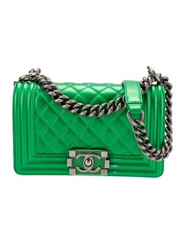 Chanel Crossbody Bags Metallic Small Boy Bag