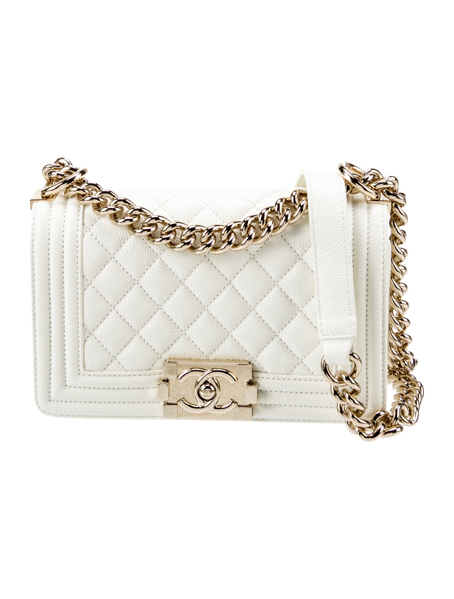 Chanel Small Boy Bag White Shoulder Bags, Handbags CHA1139043 The