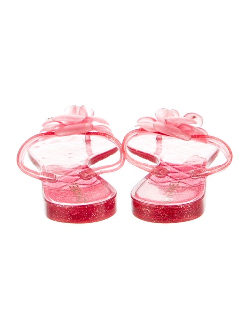 Chanel Interlocking CC Logo Rubber Flip Flops