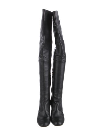 Chanel Interlocking CC Logo Calfskin Boots