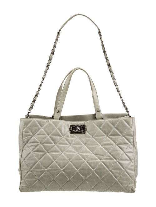 Chanel Quilted Boy Shopping Tote