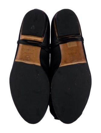 Chanel Camellia Accent Satin Ballet Flats