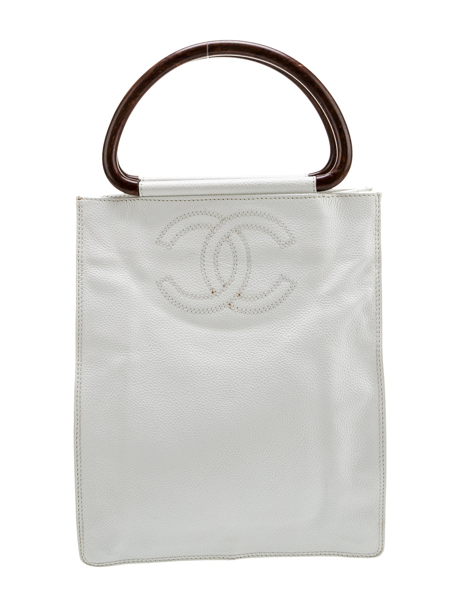 Chanel CC Caviar Wood Tote