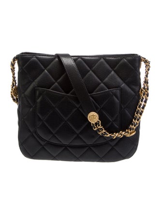 Chanel Paris-Le19M Caviar Twist Your Buttons Hobo