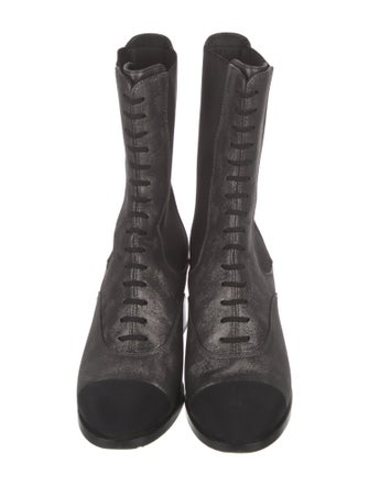 Chanel 2019 Interlocking CC Logo Combat Boots