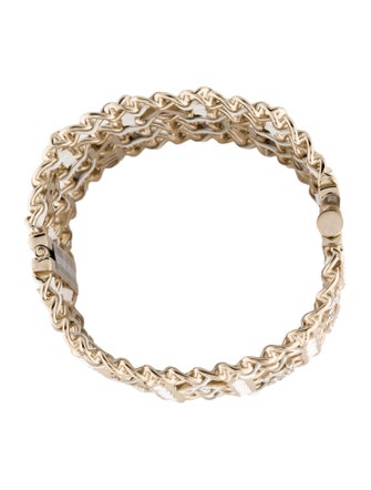 Chanel 2019 Leather & Strass 'CHANEL' Bracelet