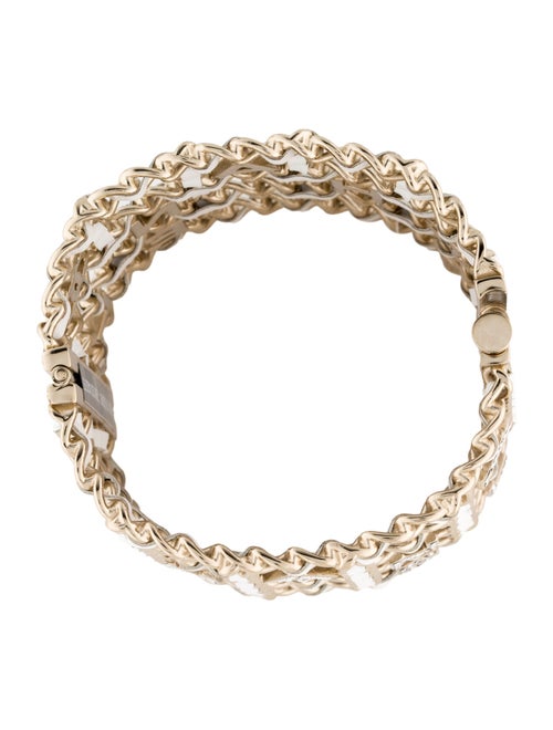 Chanel 2019 Leather & Strass 'CHANEL' Bracelet