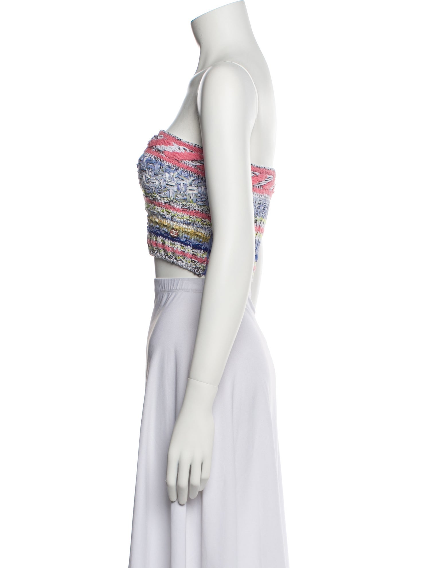 Chanel 2021 Striped Crop Top