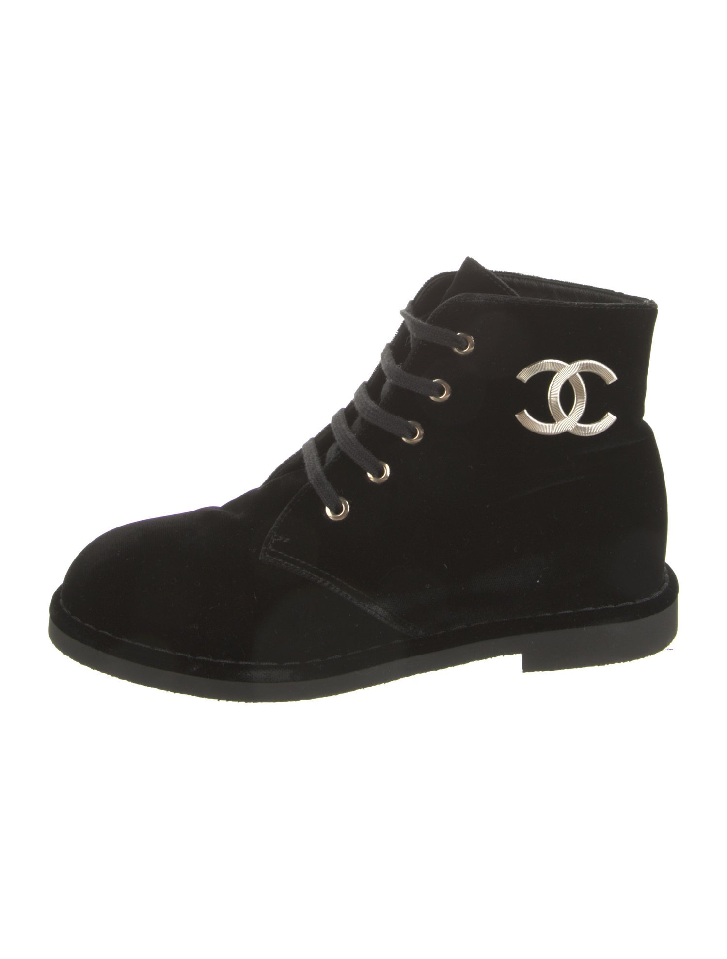 Chanel 2017 Interlocking CC Logo Combat Boots