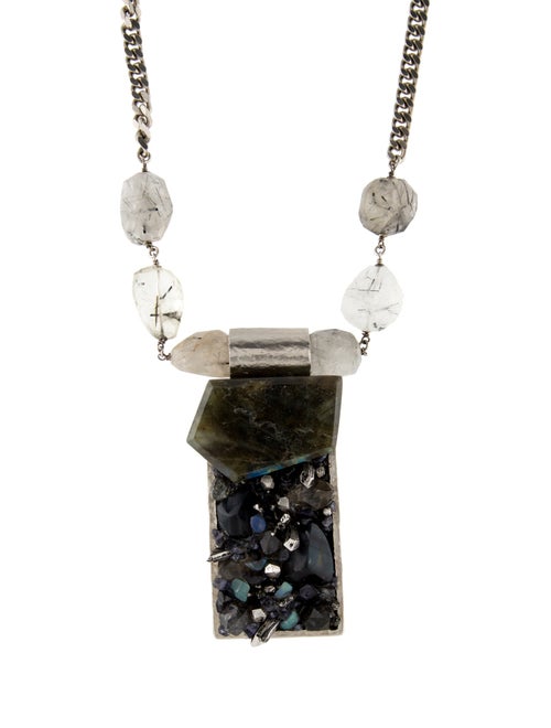 Chanel Multistone Statement Pendant Necklace