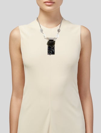 Chanel Multistone Statement Pendant Necklace