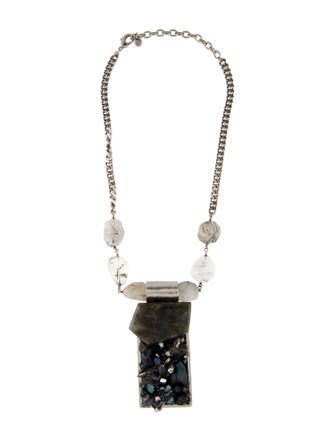Chanel Multistone Statement Pendant Necklace