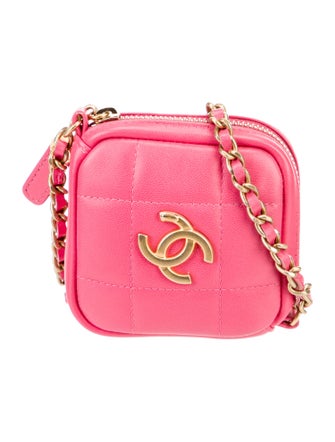 Chanel Mini Diamond CC Clutch w/ Chain