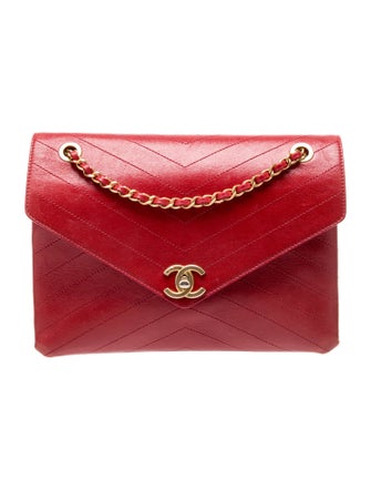 Chanel Coco Chevron Envelope Flap Bag