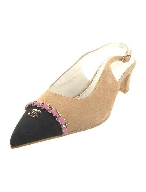 Chanel 2023 Interlocking CC Logo Slingback Pumps