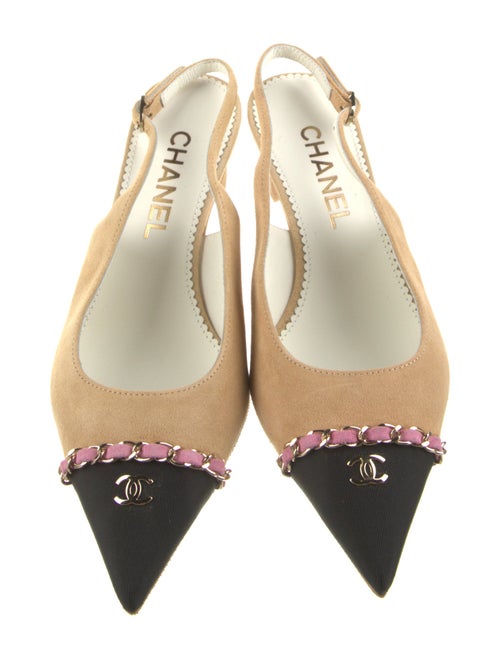 Chanel 2023 Interlocking CC Logo Slingback Pumps