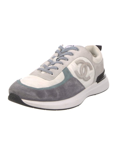 Chanel Interlocking CC Logo Suede Sneakers