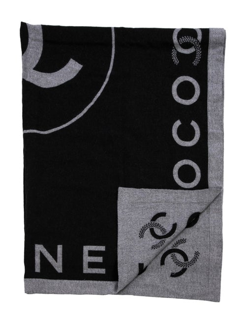 Chanel CC Wool Throw Blanket