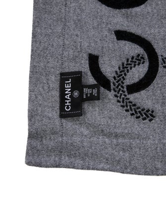 Chanel CC Wool Throw Blanket