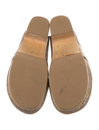 Chanel Interlocking CC Logo Leather Mules