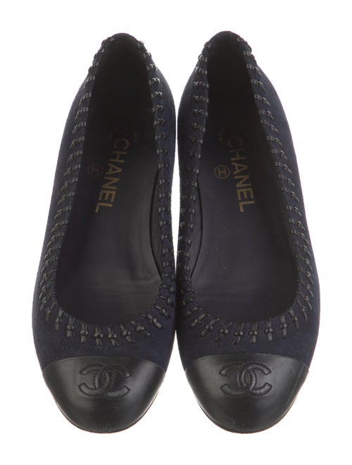 Chanel 2014 Interlocking CC Logo Ballet Flats