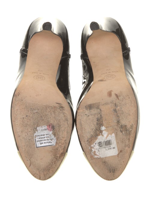 Chanel 2012 Patent Boots T-Strap Pumps
