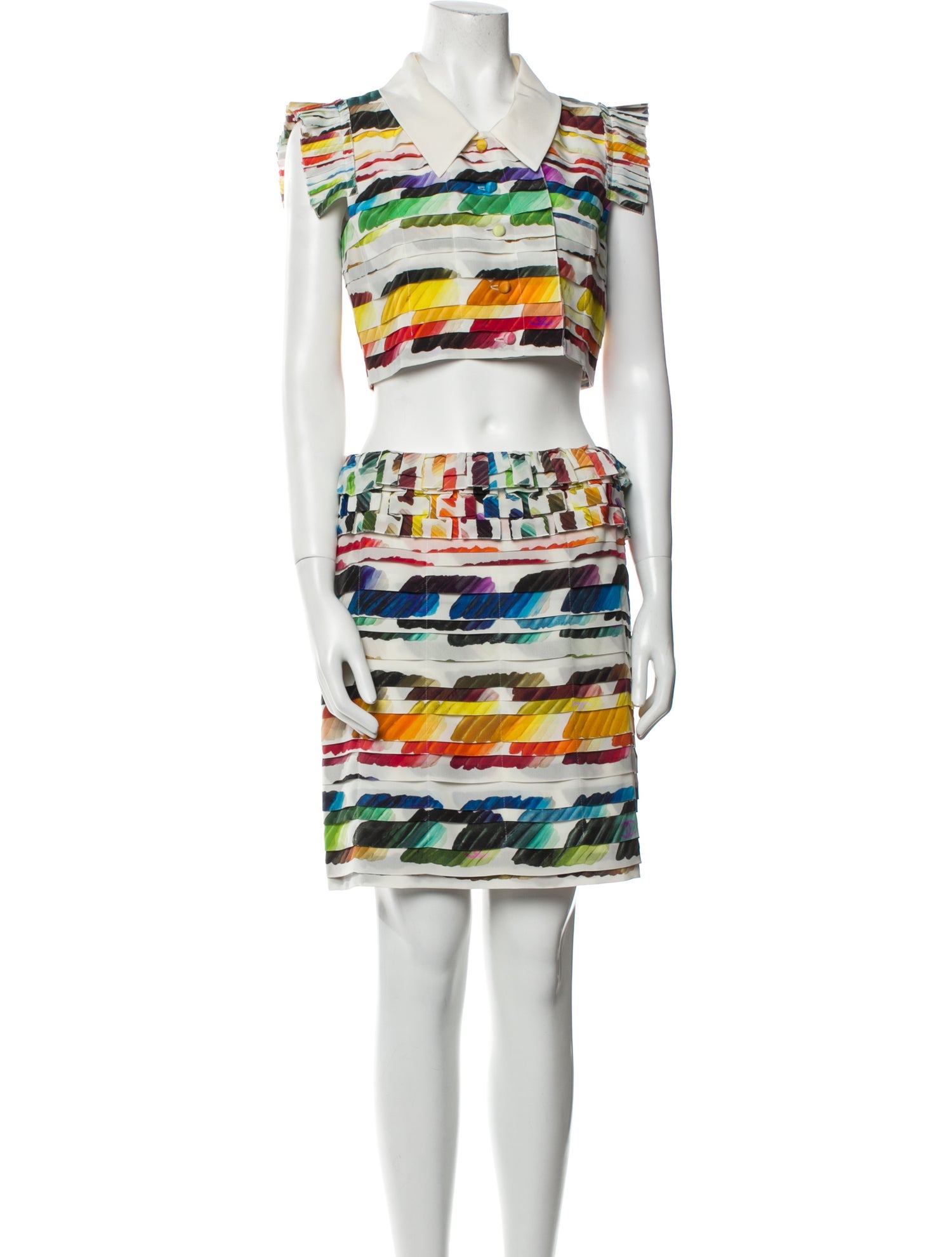 Chanel 2014 Silk Skirt Set