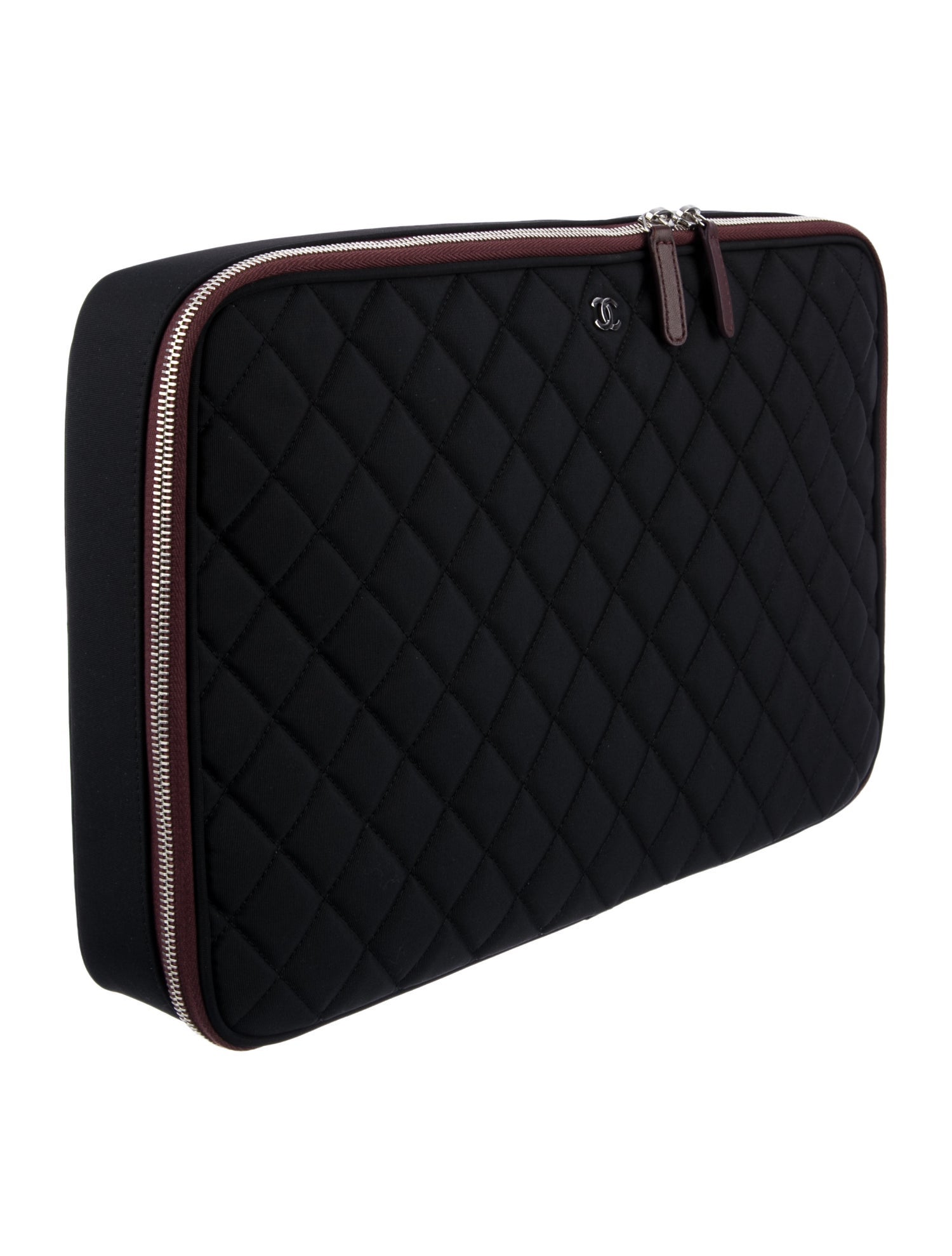 Chanel Quilted Nylon Laptop Case