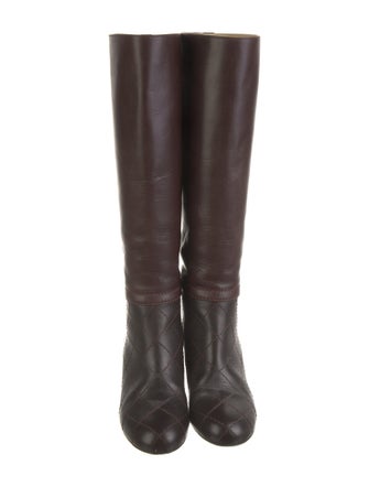 Chanel 2013 Quilted Pattern Riding Boots