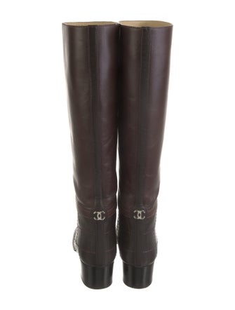 Chanel 2013 Quilted Pattern Riding Boots