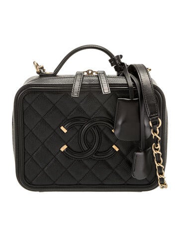Chanel Crossbody Bags Small Filigree Vanity Case