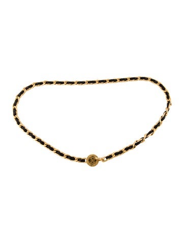 Chanel Belts Vintage Interlocking CC Logo Waist Belt XS