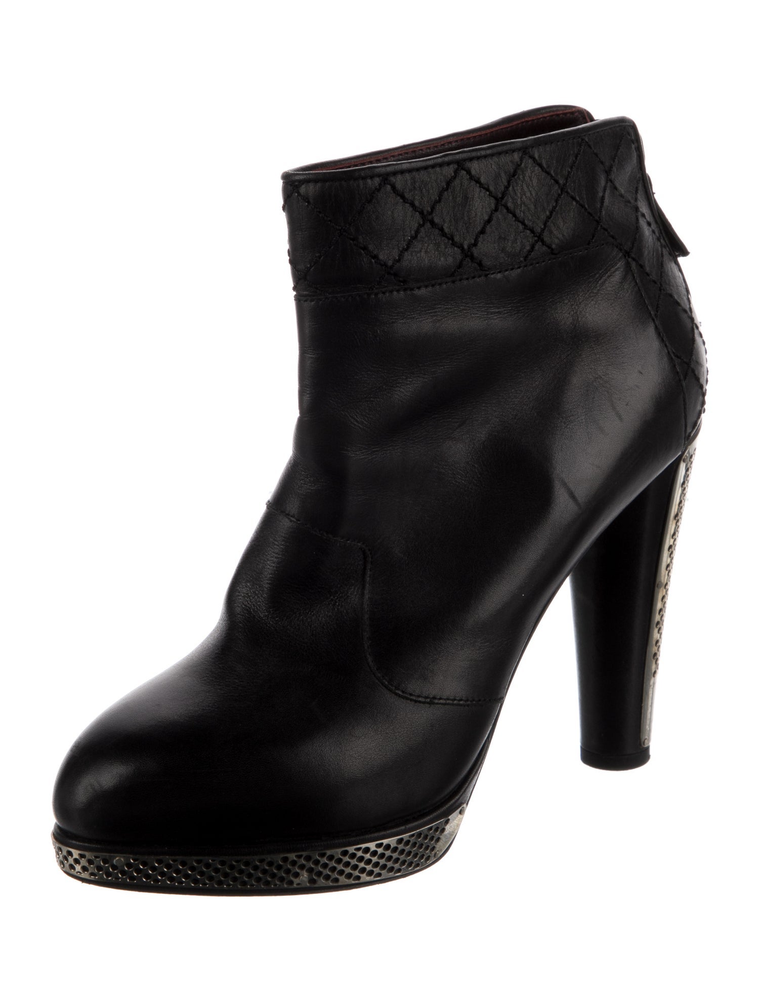 Chanel 2008 Interlocking CC Logo Boots