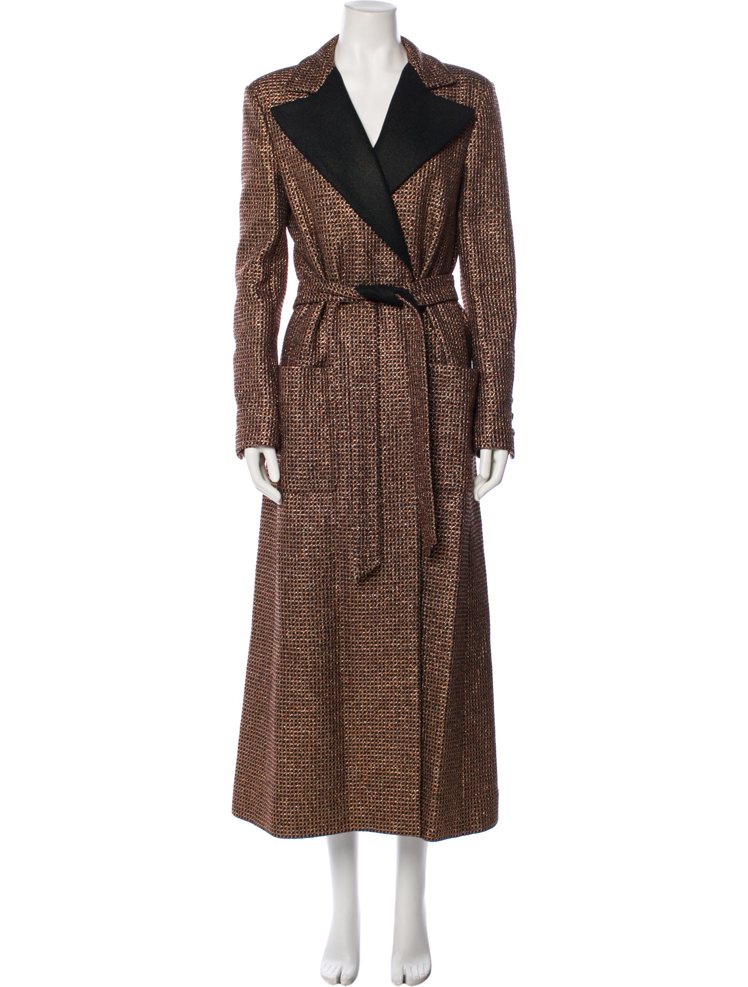 Chanel 2024 Plaid Print Trench Coat w/ Tags