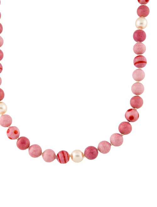 Chanel Faux Pearl & Glass Bead Strand Necklace