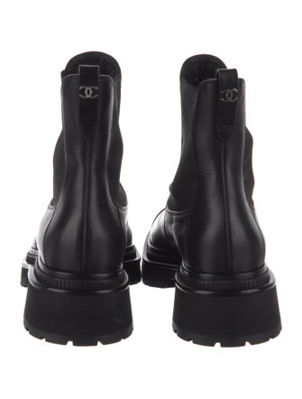 Chanel 2022 Interlocking CC Logo Chelsea Boots