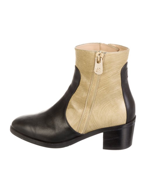 Chanel 2015 Interlocking CC Logo Chelsea Boots