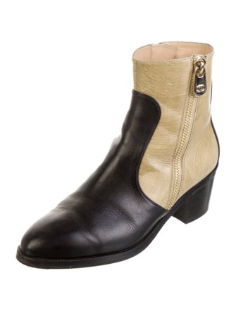 Chanel 2015 Interlocking CC Logo Chelsea Boots