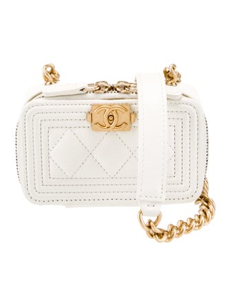 Chanel 2022 Quilted Boy Clutch w/ Chain