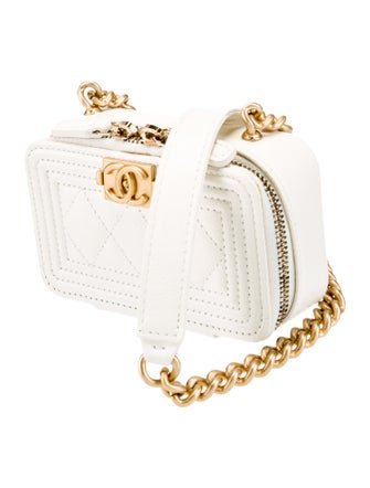 Chanel 2022 Quilted Boy Clutch w/ Chain