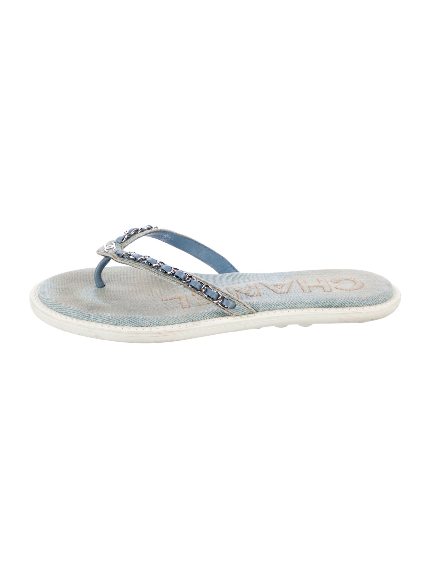 Chanel 2020 Interlocking CC Logo Flip Flops