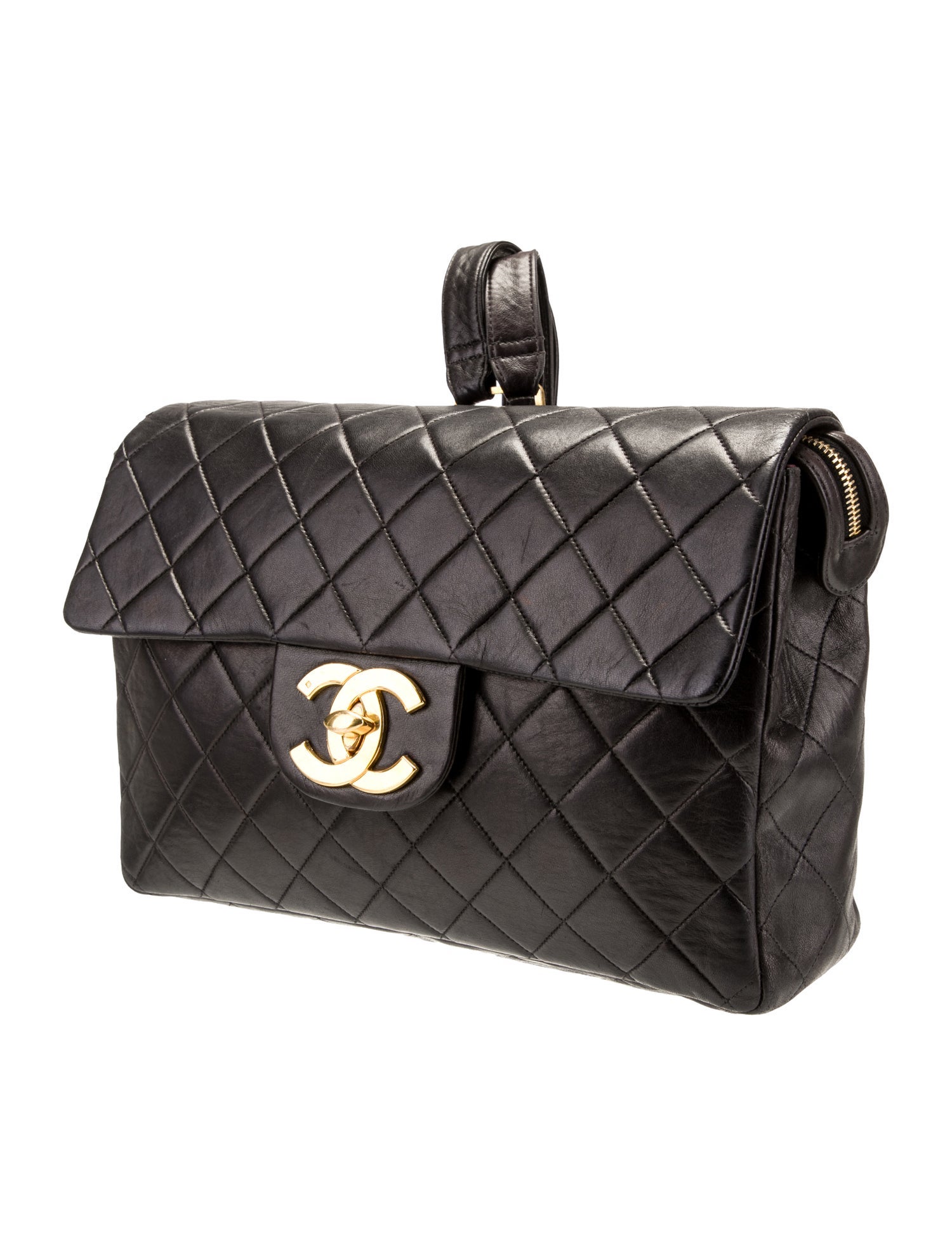 Chanel Vintage Quilted CC Flap Backpack