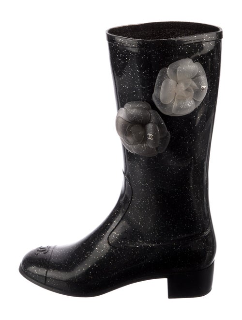 Chanel Interlocking CC Logo Rubber Rain Boots