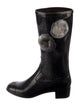 Chanel Interlocking CC Logo Rubber Rain Boots