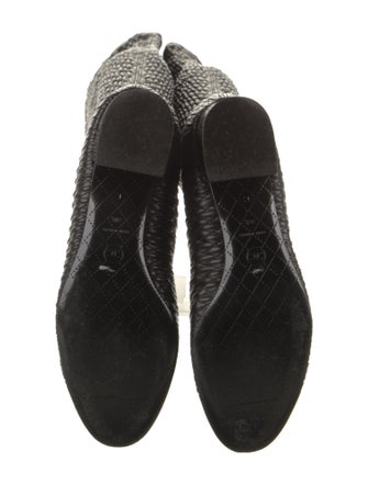 Chanel Interlocking CC Logo Leather Sock Boots