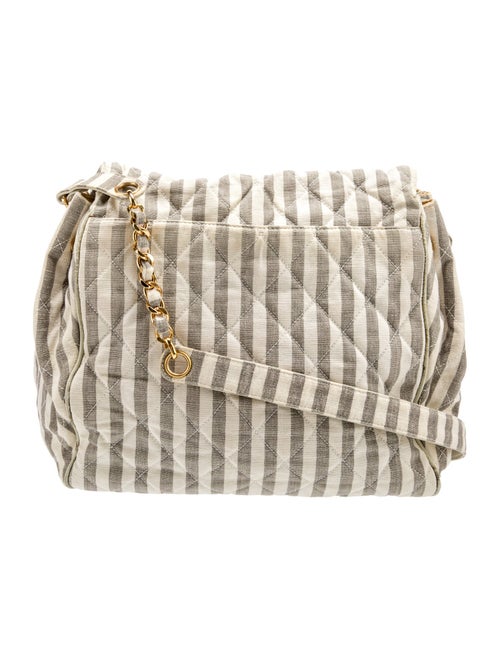Chanel Striped Chain Shoulder Bag
