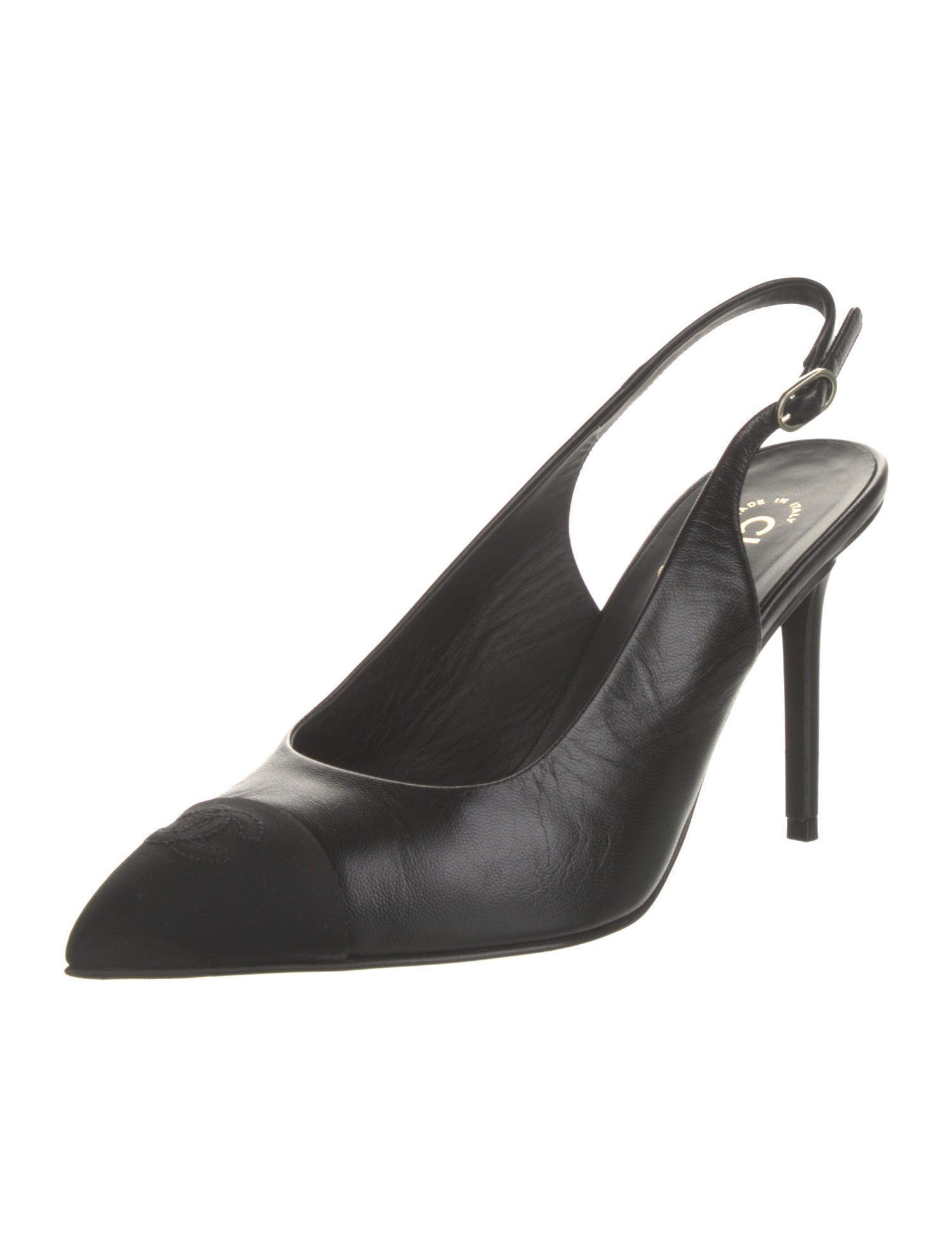 Chanel 2024 Interlocking CC Logo Slingback Pumps