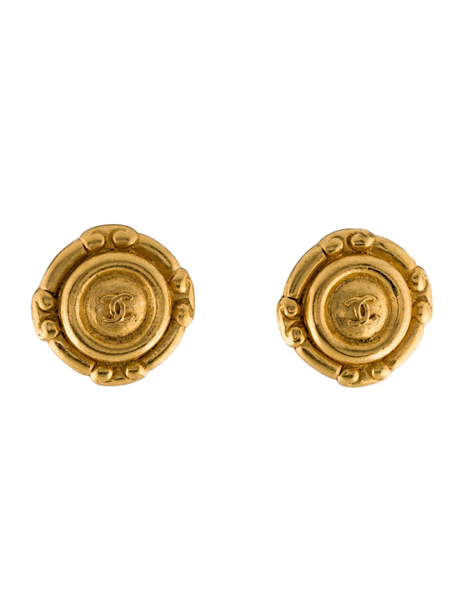 Chanel Vintage CC Clip-On Earrings
